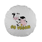 Friends Not Food - Cute Cow, Pig and Chicken Standard 15  Premium Flano Round Cushions Front