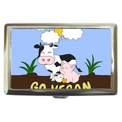 Friends Not Food - Cute Cow, Pig And Chicken Cigarette Money Cases by Valentinaart