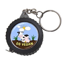 Friends Not Food - Cute Cow, Pig And Chicken Measuring Tape by Valentinaart