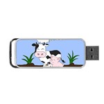 Friends Not Food - Cute Cow, Pig and Chicken Portable USB Flash (One Side) Front