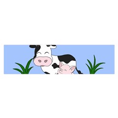 Friends Not Food - Cute Cow, Pig And Chicken Satin Scarf (oblong) by Valentinaart