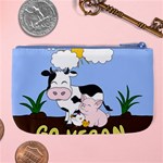 Friends Not Food - Cute Cow, Pig and Chicken Large Coin Purse Back