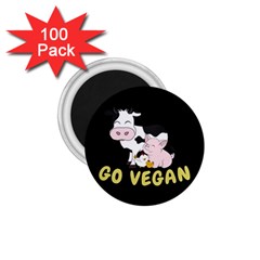 Friends Not Food - Cute Cow, Pig And Chicken 1 75  Magnets (100 Pack)  by Valentinaart