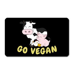 Friends Not Food - Cute Cow, Pig And Chicken Magnet (rectangular) by Valentinaart