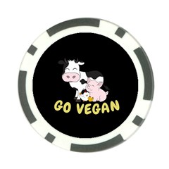 Friends Not Food - Cute Cow, Pig And Chicken Poker Chip Card Guard by Valentinaart