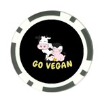 Friends Not Food - Cute Cow, Pig and Chicken Poker Chip Card Guard Front