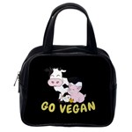 Friends Not Food - Cute Cow, Pig and Chicken Classic Handbags (2 Sides) Back