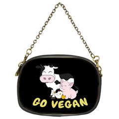 Friends Not Food - Cute Cow, Pig And Chicken Chain Purses (two Sides)  by Valentinaart