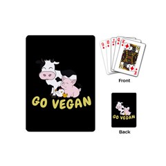 Friends Not Food - Cute Cow, Pig And Chicken Playing Cards (mini)  by Valentinaart