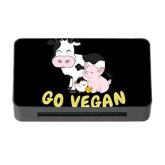 Friends Not Food - Cute Cow, Pig And Chicken Memory Card Reader With Cf by Valentinaart