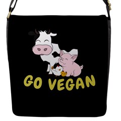 Friends Not Food - Cute Cow, Pig And Chicken Flap Messenger Bag (s) by Valentinaart