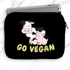 Friends Not Food - Cute Cow, Pig And Chicken Apple Ipad 2/3/4 Zipper Cases by Valentinaart