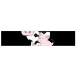 Friends Not Food - Cute Cow, Pig and Chicken Small Flano Scarf Front