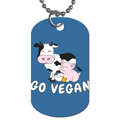 Friends Not Food - Cute Cow, Pig And Chicken Dog Tag (two Sides) by Valentinaart