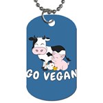 Friends Not Food - Cute Cow, Pig and Chicken Dog Tag (Two Sides) Front