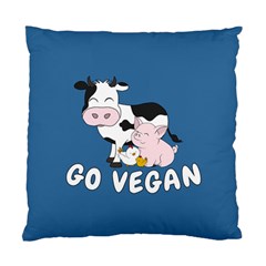 Friends Not Food - Cute Cow, Pig And Chicken Standard Cushion Case (two Sides) by Valentinaart