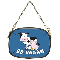 Friends Not Food - Cute Cow, Pig And Chicken Chain Purses (two Sides)  by Valentinaart