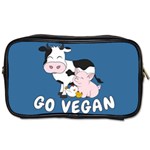 Friends Not Food - Cute Cow, Pig and Chicken Toiletries Bags 2-Side Front