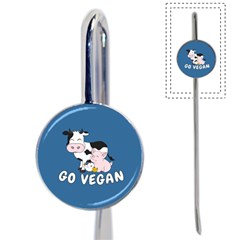 Friends Not Food - Cute Cow, Pig And Chicken Book Mark by Valentinaart