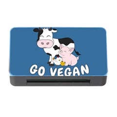 Friends Not Food - Cute Cow, Pig And Chicken Memory Card Reader With Cf by Valentinaart