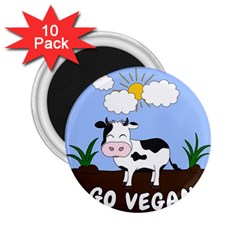 Friends Not Food - Cute Cow 2 25  Magnets (10 Pack)  by Valentinaart