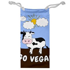 Friends Not Food - Cute Cow Jewelry Bag by Valentinaart