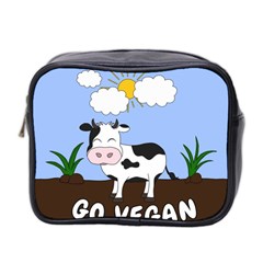 Friends Not Food - Cute Cow Mini Toiletries Bag 2-side by Valentinaart