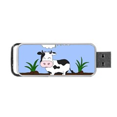 Friends Not Food - Cute Cow Portable Usb Flash (two Sides) by Valentinaart