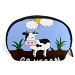 Friends Not Food - Cute Cow Accessory Pouches (Large)  Front