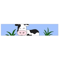 Friends Not Food - Cute Cow Small Flano Scarf by Valentinaart