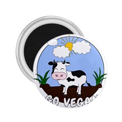 Friends Not Food - Cute Cow 2 25  Magnets by Valentinaart