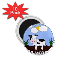 Friends Not Food - Cute Cow 1 75  Magnets (10 Pack)  by Valentinaart