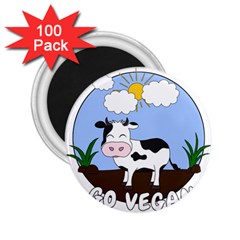 Friends Not Food - Cute Cow 2 25  Magnets (100 Pack)  by Valentinaart