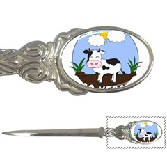 Friends Not Food - Cute Cow Letter Openers by Valentinaart