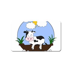 Friends Not Food - Cute Cow Magnet (name Card) by Valentinaart