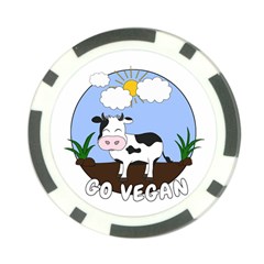 Friends Not Food - Cute Cow Poker Chip Card Guard (10 Pack) by Valentinaart