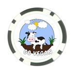 Friends Not Food - Cute Cow Poker Chip Card Guard (10 pack) Back