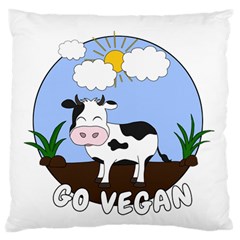 Friends Not Food - Cute Cow Standard Flano Cushion Case (two Sides) by Valentinaart