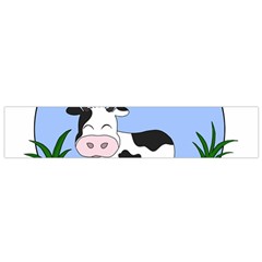 Friends Not Food - Cute Cow Small Flano Scarf by Valentinaart