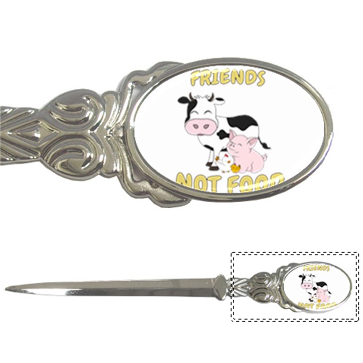 Friends Not Food - Cute Cow, Pig and Chicken Letter Openers