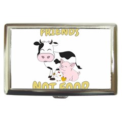 Friends Not Food - Cute Cow, Pig And Chicken Cigarette Money Cases by Valentinaart