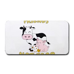 Friends Not Food - Cute Cow, Pig And Chicken Medium Bar Mats by Valentinaart