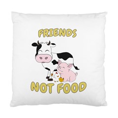 Friends Not Food - Cute Cow, Pig And Chicken Standard Cushion Case (one Side) by Valentinaart