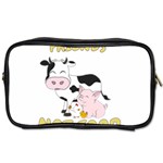 Friends Not Food - Cute Cow, Pig and Chicken Toiletries Bags 2-Side Front