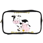 Friends Not Food - Cute Cow, Pig and Chicken Toiletries Bags 2-Side Back