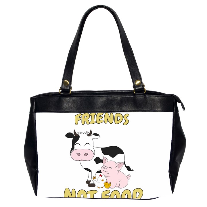 Friends Not Food - Cute Cow, Pig and Chicken Office Handbags (2 Sides) 