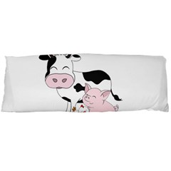 Friends Not Food - Cute Cow, Pig And Chicken Body Pillow Case (dakimakura) by Valentinaart