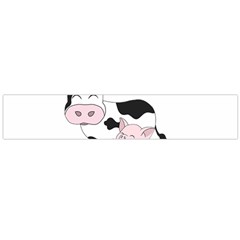 Friends Not Food - Cute Cow, Pig And Chicken Large Flano Scarf  by Valentinaart