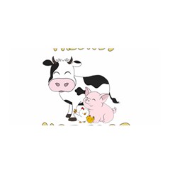 Friends Not Food - Cute Cow, Pig And Chicken Satin Wrap by Valentinaart