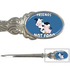 Friends Not Food - Cute Cow, Pig And Chicken Letter Openers by Valentinaart